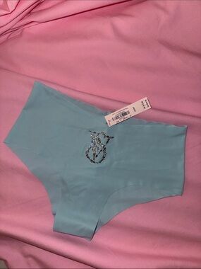 VS no show cheeky panty with rhinestone logo